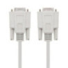 Nanocable Cable Serie RS232, DB9 M-H, Beige, 1.8m