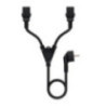 Nanocable Cable aliment. CEE7-M a 2xC13-H 3 m