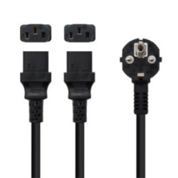 Nanocable Cable aliment. CEE7-M a 2xC13-H 3 m