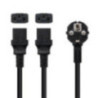 Nanocable Cable aliment. CEE7-M a 2xC13-H 3 m