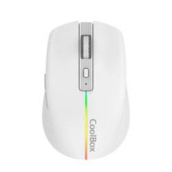 Coolbox Gaming Ratón  W01 1600DPI Inalámbrico Blan