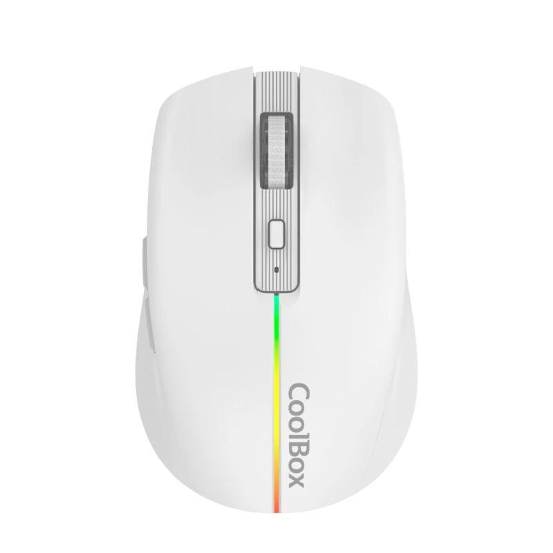 Coolbox Gaming Ratón  W01 1600DPI Inalámbrico Blan