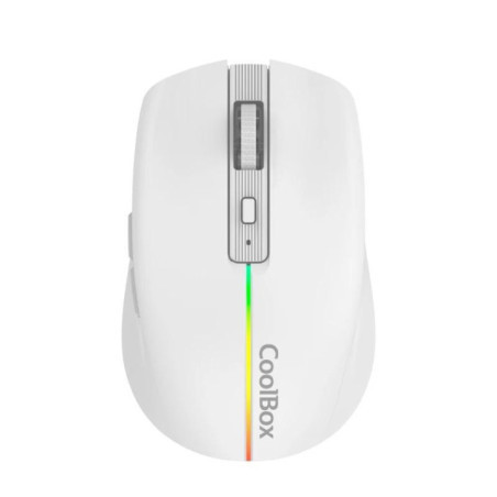 Coolbox Gaming Ratón  W01 1600DPI Inalámbrico Blan