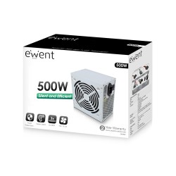 Ewent EW3909 f. alimentación 500 W 20+4 pin ATX  Gris