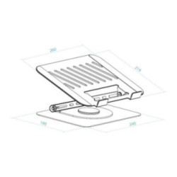 Tooq Soporte mesa 360º dispositivos 11-17" Gris