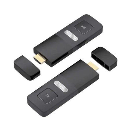 Aisens Adaptador HDMI Inalám 1080P 30 metros Negro