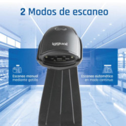 iggual Lector código barras 1D USB botón soporte