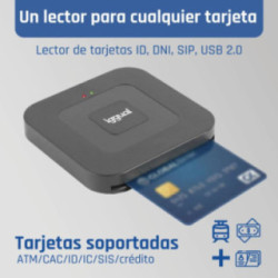 iggual Lector DNI SIP tarjetas ID USB-A / tipo C