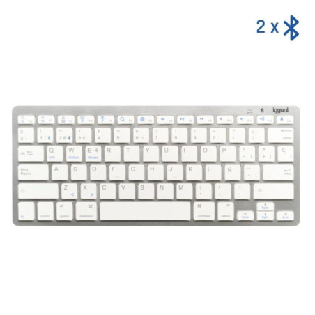 iggual Teclado Bluetooth Slim TKL-BT plata 2 canal