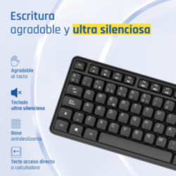 iggual Teclado USB estándar CK-SILENT-105T negro