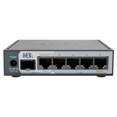 Mikrotik E60iUGS hEX Router 5xGbE PoE-I/O 1x2.5SFP