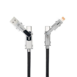 Nanocable Cable USB-C+USB-A/M LIGHTNING+USB-C/M 2M