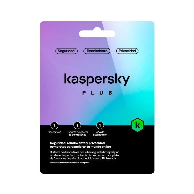 Kaspersky Plus 1L/1A+ regalo tarj.Monedero Kaspersky Plus 1L/1A+ regalo tarj.Monedero