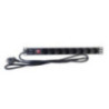 2LAN Regleta 19" 8 Schuko Negro