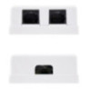 Nanocable Roseta Superficie CAT.6 UTP 2Tomas Blanc