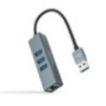 Nanocable Conversor USB 3.0 Ethernet + 3xUSB 3.0