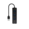 Nanocable Conversor USB 3.0 Ethernet + 3xUSB 3.0