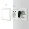 Nanocable Base de enchufe pared schuko+2USB 2.4A