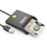iggual Lector DNI SIP tarjetas ID USB 2.0 negro