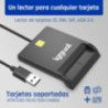 iggual Lector DNI SIP tarjetas ID USB 2.0 negro