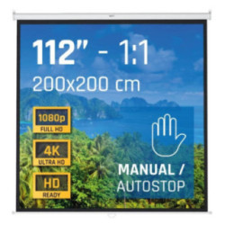 iggual Pantalla manual 4:3 112" 200x200 cm