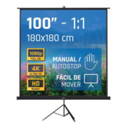 iggual Pantalla 100" 180x180 cm con trípode+bolsa