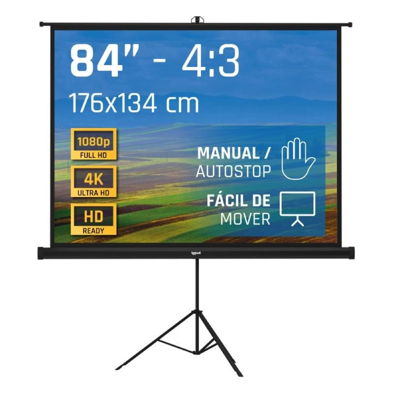 iggual Pantalla 84" 176x134 cm con trípode+bolsa