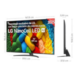 LG 75NANO81A6A TV 75" UHD NANOCELL ALFA7 WEBOS25