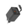 MARS GAMING CARGADOR GAN 65W CON CABLE NEGRO