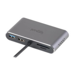 iggual Hub C 8 en 1 2xHDMI 2xUSB 2xSD RJ45 PD100W