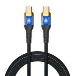 iggual Cable USB-C a tipo C 3A 100 cm trenzado LED