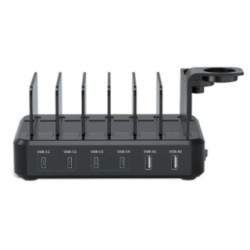 EWENT estación de carga 6 USB 130w Reloj-Auric