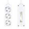 Ewent Ew3958 Regleta 3 tomas Blanco