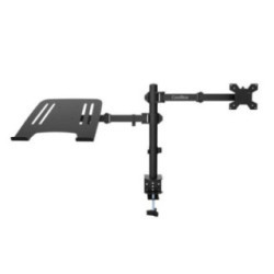 COOLBOX Soporte Monitor+Portátil Monobrazo Acero