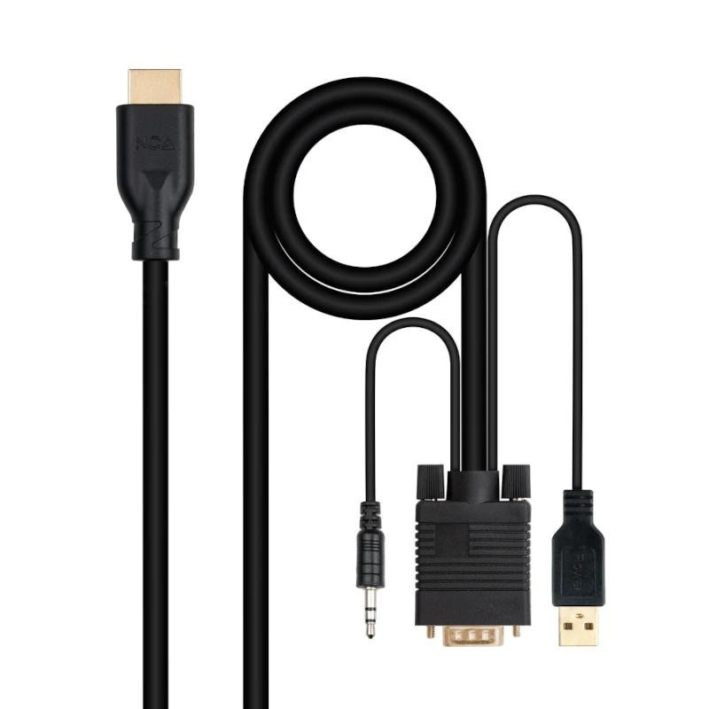 Nanocable Conversor VGA+Audio a HDMI M-M 1,8 m