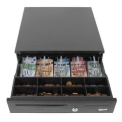 iggual Cajón Portamonedas IRON-50 42cm 5+8 negro