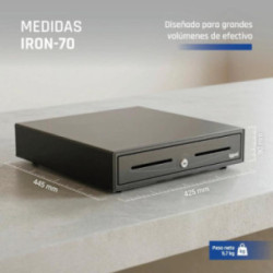 iggual Cajón Portamonedas IRON-70 44,5cm 5+8 negro