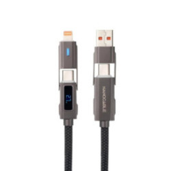 Nanocable Cable USB-C+USB-A/M-LIGHTNING+USB-C/M 1M