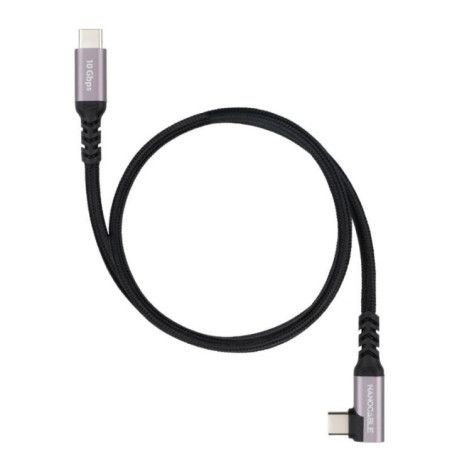 Nanocable Cable USB-C 3.2 GEN2 Acodado 100W 0.5 M