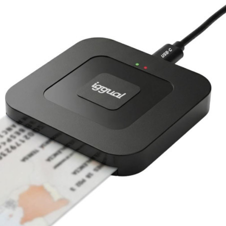 iggual Lector DNI SIP tarjetas ID USB-A / tipo C
