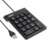 Tooq Teclado USB Numérico 19 teclas Negro