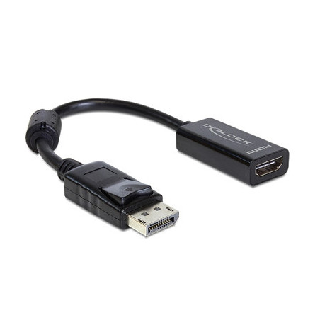 Delock Adaptador Displayport M a HDMI H Negro