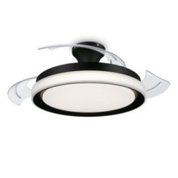 PHILIPS Ventilador techo Luz Bliss DC 28w Negro